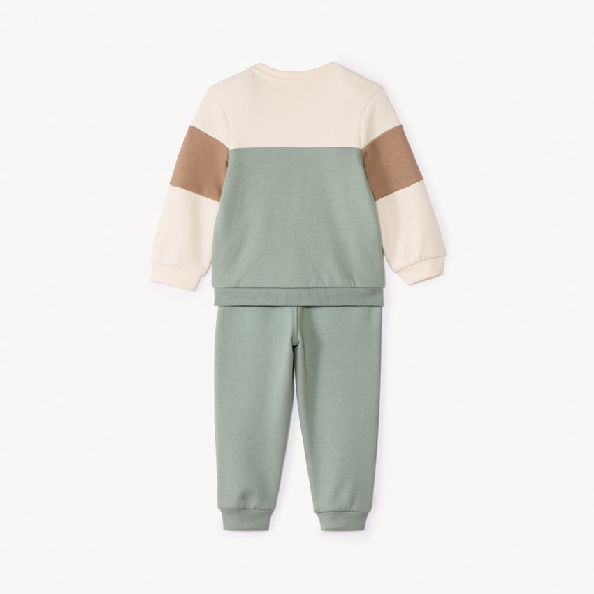 Ensemble jogging ludique effet color block pour bébé garçon 