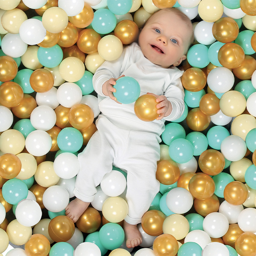 Lot de 90 balles de jeu Ø 6cm or 