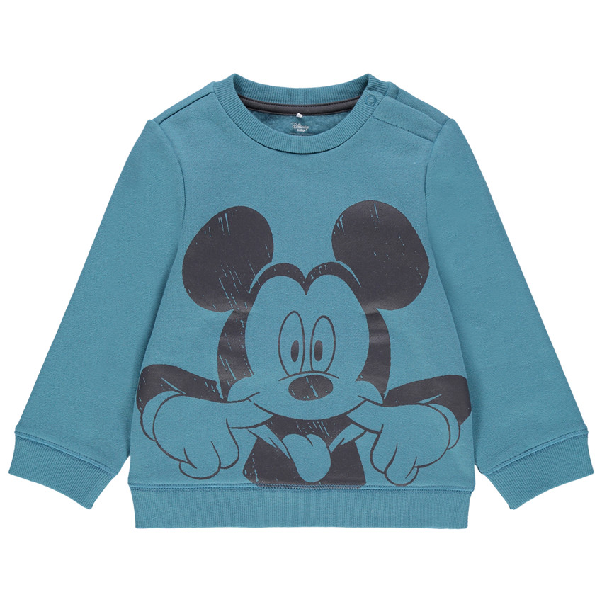 Sweat en molleton uni print Mickey Disney 