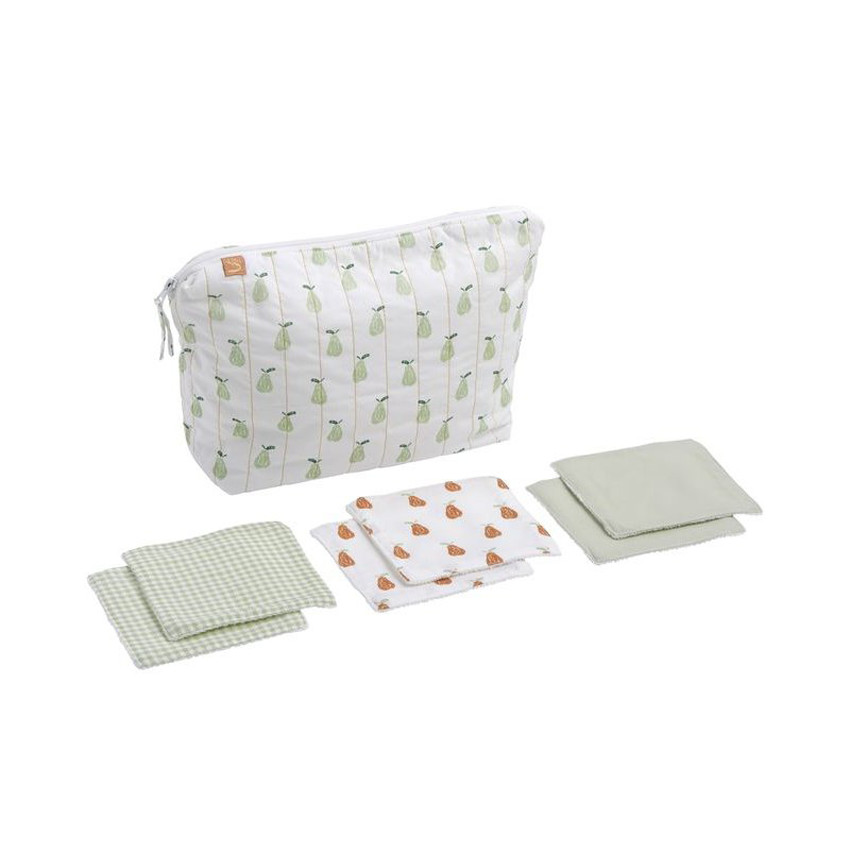 Trousse de toilette et carrés en éponge Botanica 