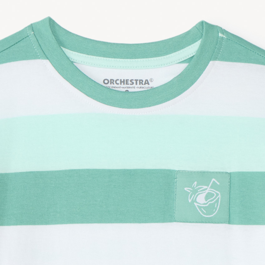 T-shirt manches courtes à rayures pour garçon 