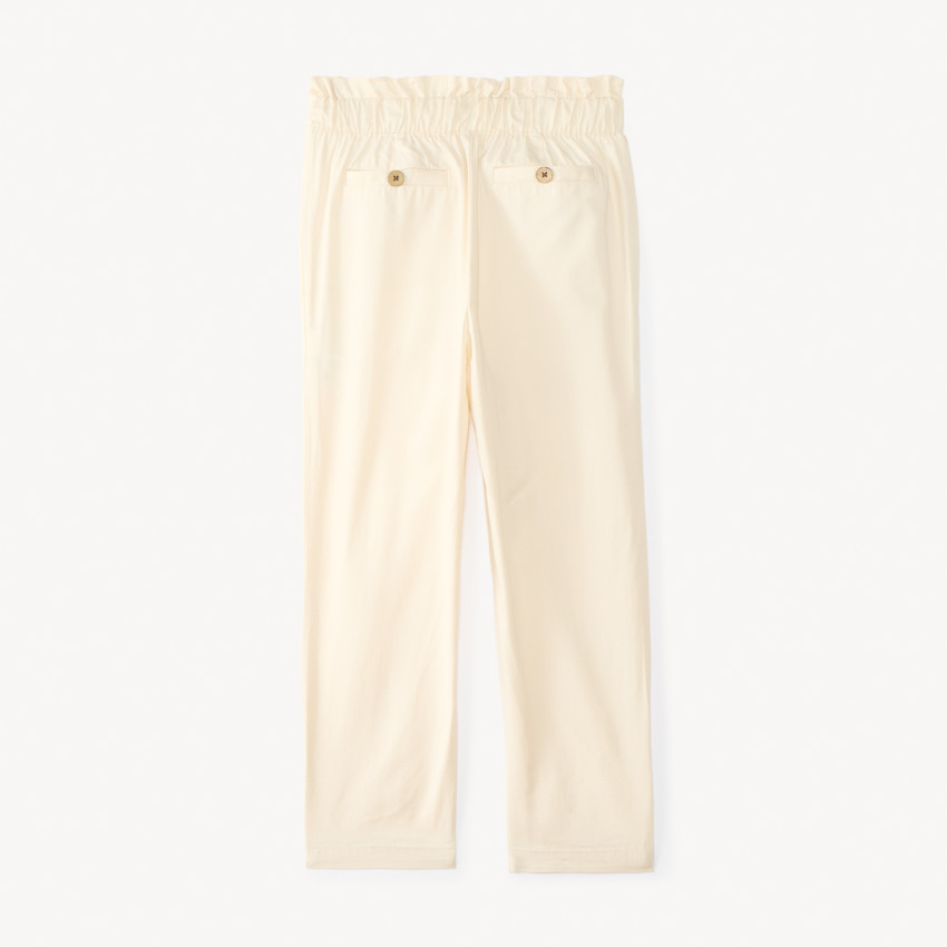 Pantalon droit en toile uni pour fille 