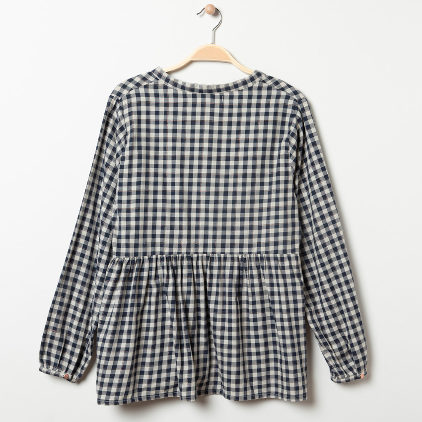 Tunique de grossesse à carreaux vichy 