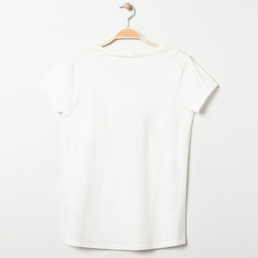 T-shirt de grossesse manches courtes à texte printé "Enjoy with my kids" 