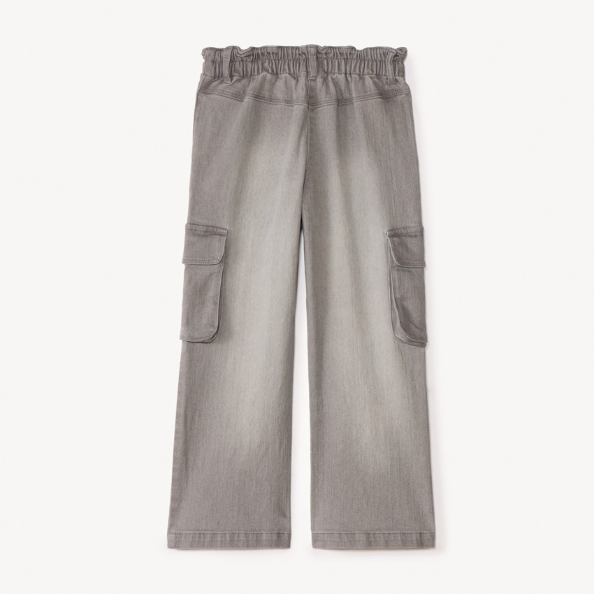 Jean large à poches cargo fille 