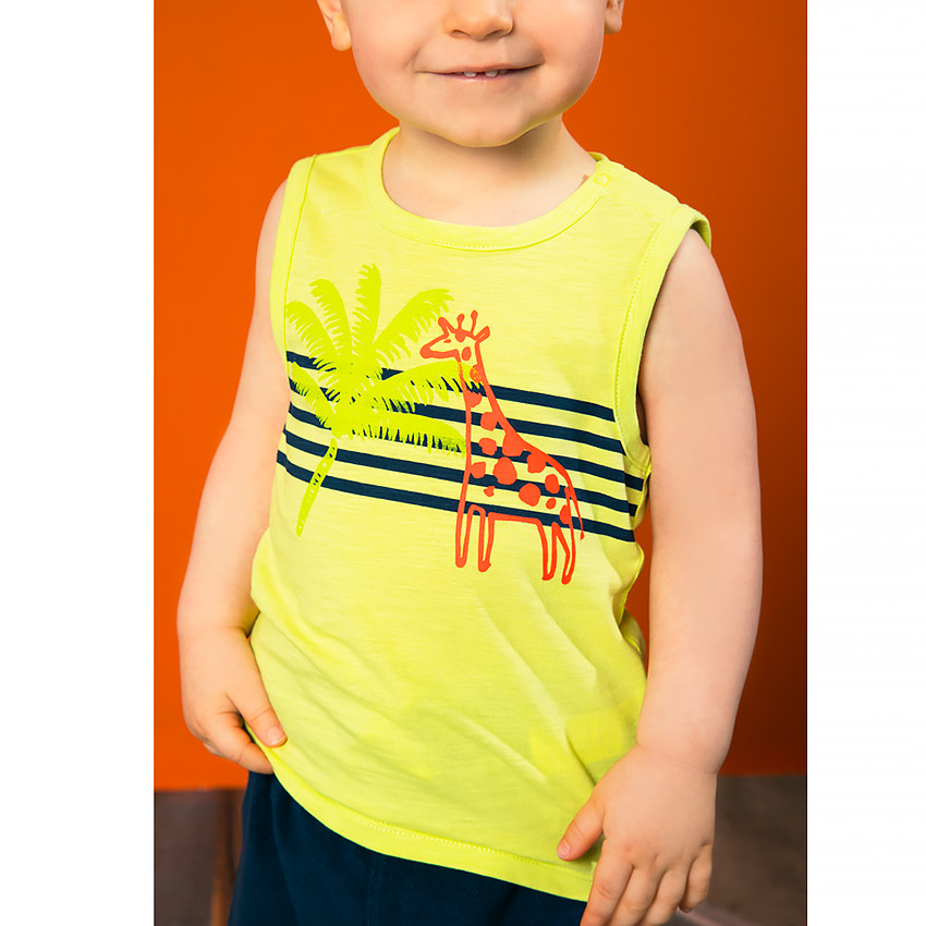 Débardeur en maille print à rayures pour bébé garçon 