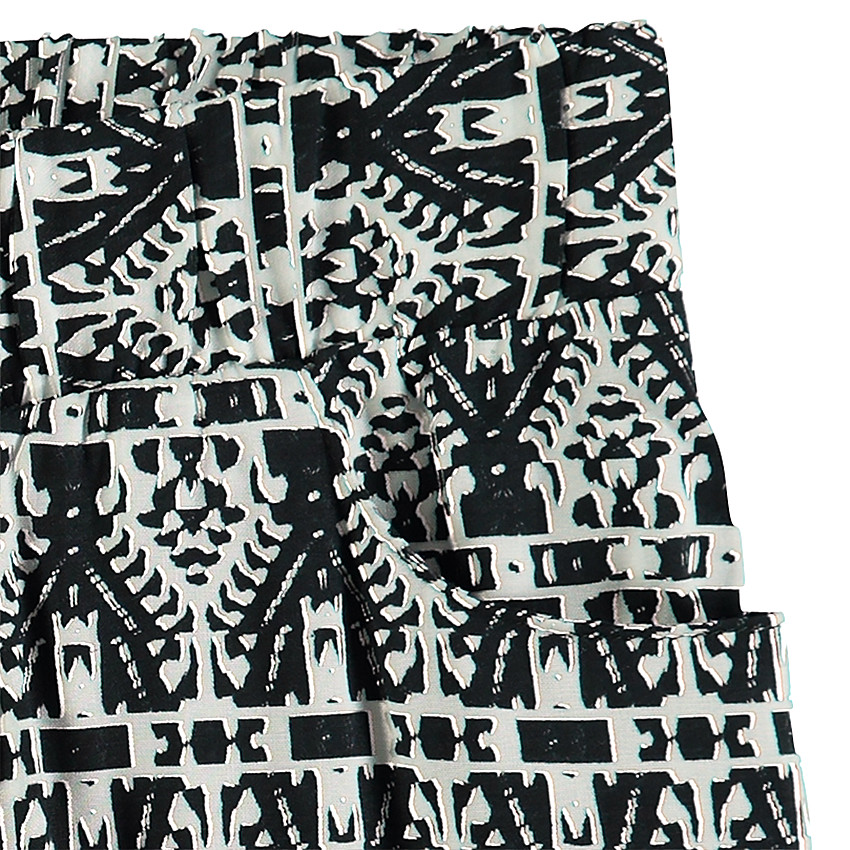Pantalon loose fluide imprimé ethnique 