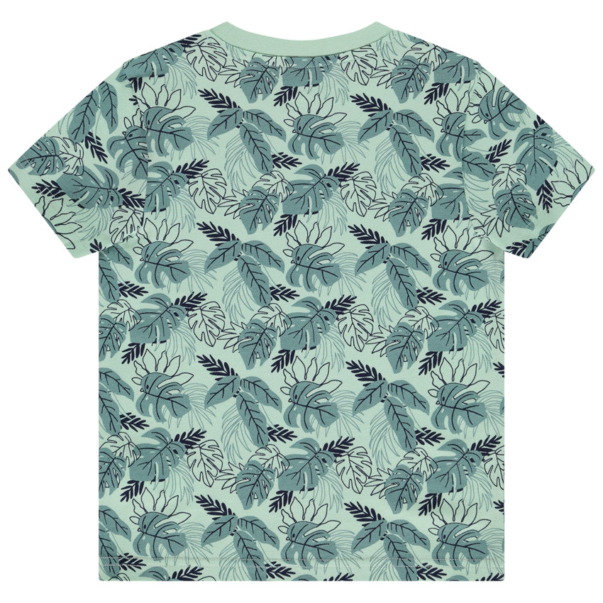 T-shirt en coton imprimé végétal pour garçon 