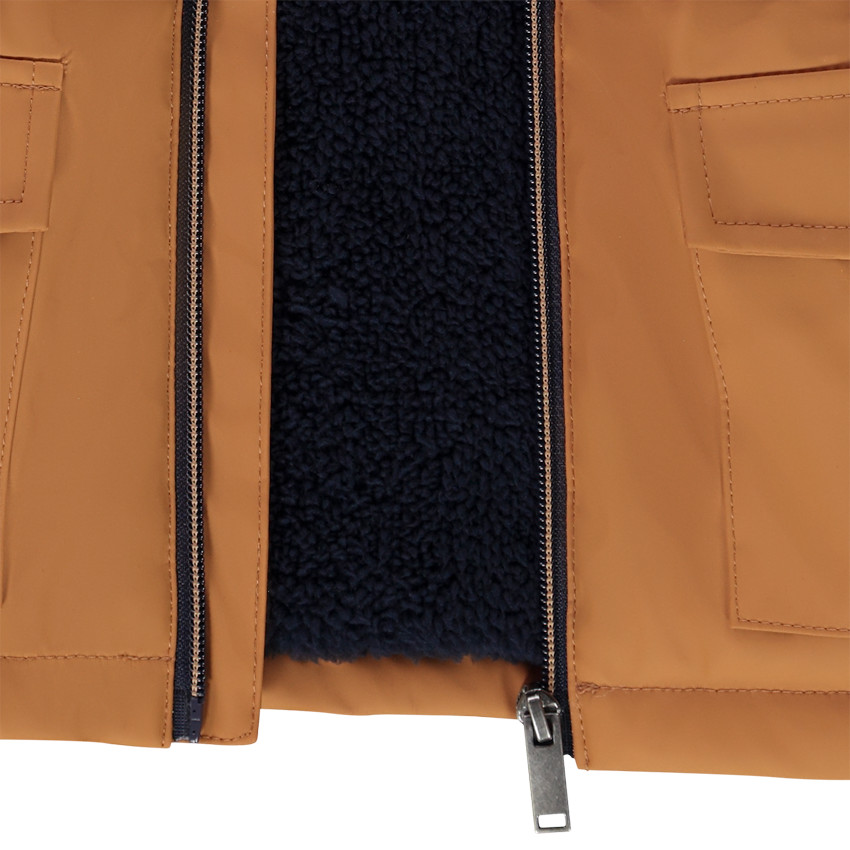 Parka gomme déperlante doublée sherpa pour bébé garçon 