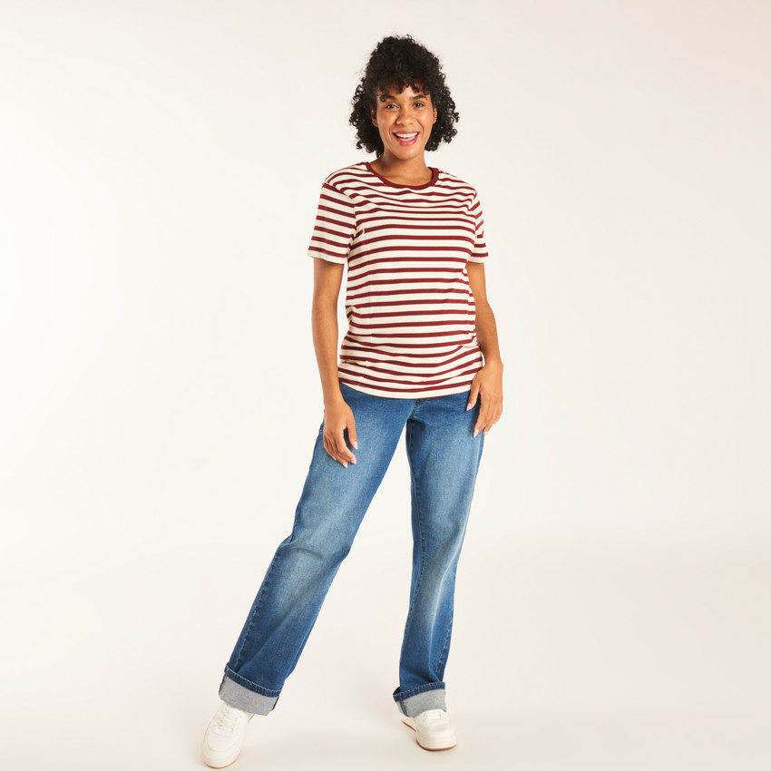 T-shirt manches courtes d'allaitement pour femme 