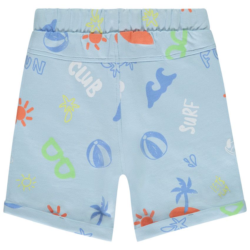 Bermuda molleton imprimé plage pour bébé garçon 