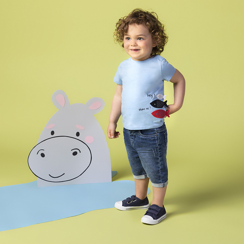 Bermuda en jean effet délavé pour bébé garçon 