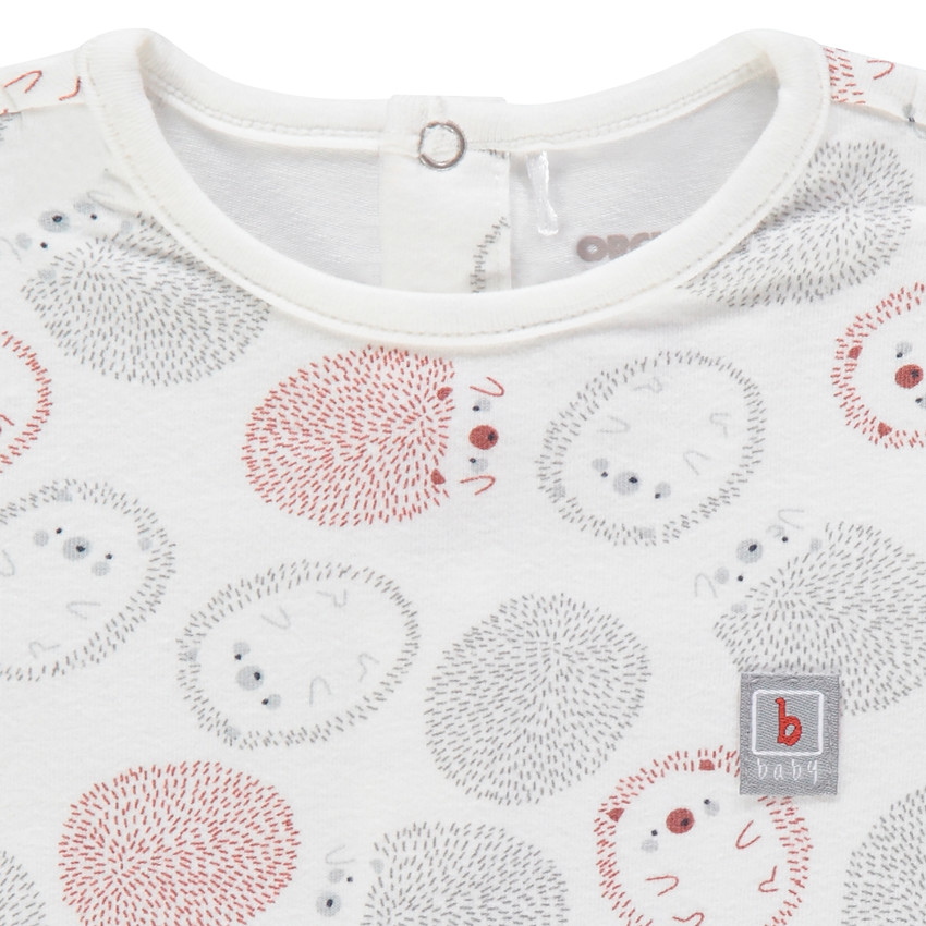 Ensemble avec t-shirt print hérissons et salopette en gaze 