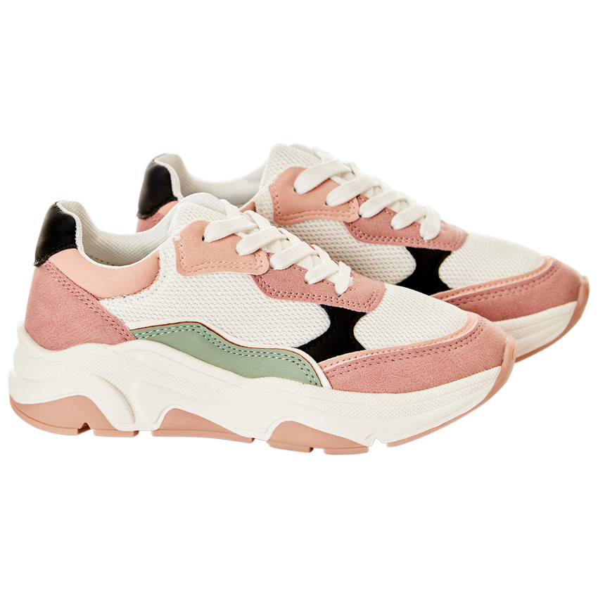 Baskets de sport à empiècements contrastés pour fille 