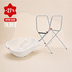 Ensemble baignoire Bebelouga avec support et tuyau